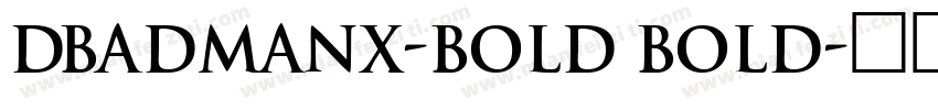DBAdmanX-Bold Bold字体转换